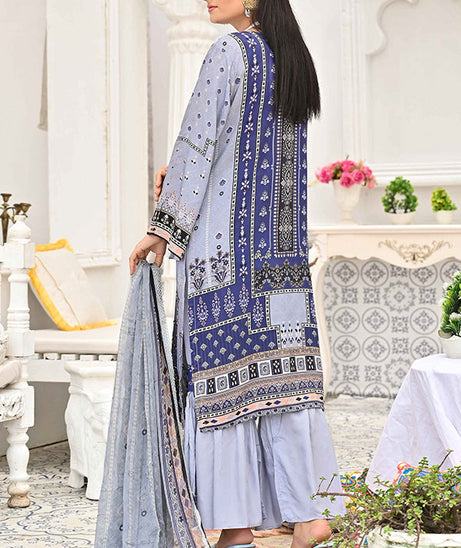 Hooriya &amp; Minahil D/Viscose`22 D#1 (Purple)