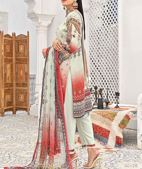 Hooriya &amp; Minahil D/Viscose`22 D#1 (Red)