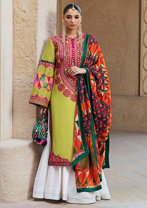 Hussain Rehar S/S Luxury Lawn'22 Vol-02 D#195 (SAHA)
