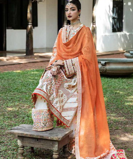 Hussain Rehar Roshan Luxury Lawn`23 MOTIYA