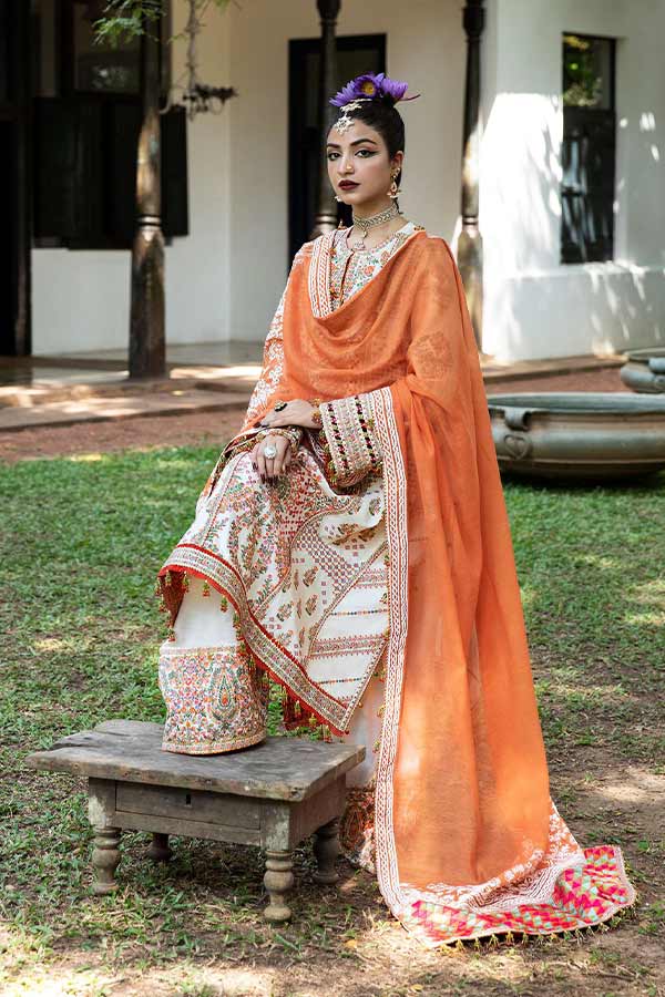Hussain Rehar Roshan Luxury Lawn`23 MOTIYA