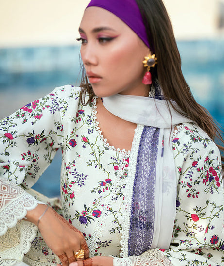 Sidra Fahad Lawn Kaari'25 (JASMINE)