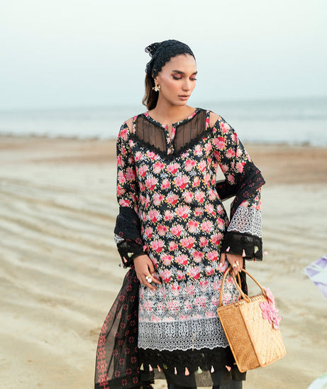 Sidra Fahad Lawn Kaari'25 (ROSE)