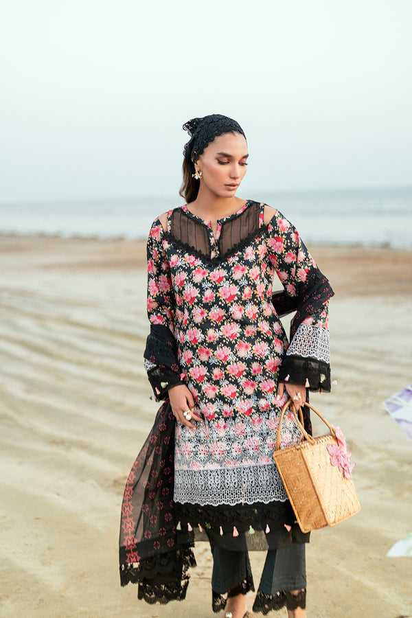 Sidra Fahad Lawn Kaari'25 (ROSE)