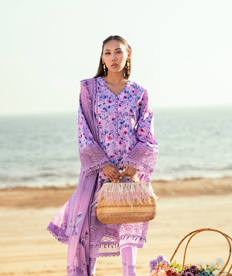 Sidra Fahad Lawn Kaari'25 (LAVENDER)