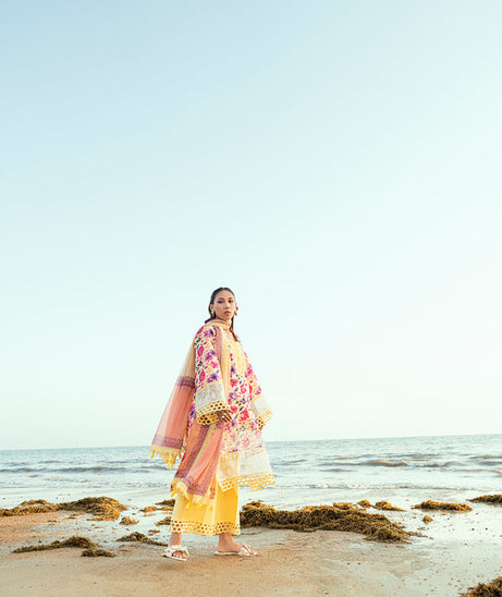 Sidra Fahad Lawn Kaari'25 (HIBISCUS)