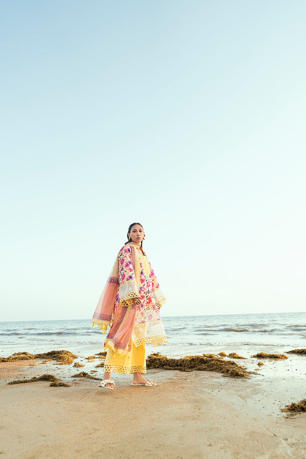 Sidra Fahad Lawn Kaari'25 (HIBISCUS)