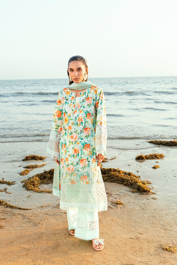 Sidra Fahad Lawn Kaari'25 (CARNATION)