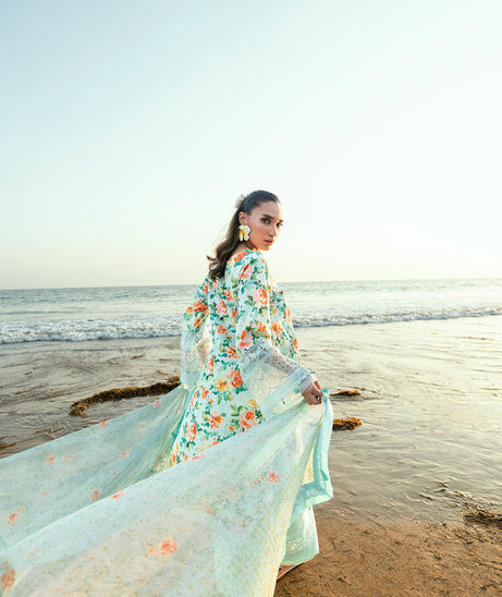 Sidra Fahad Lawn Kaari'25 (CARNATION)