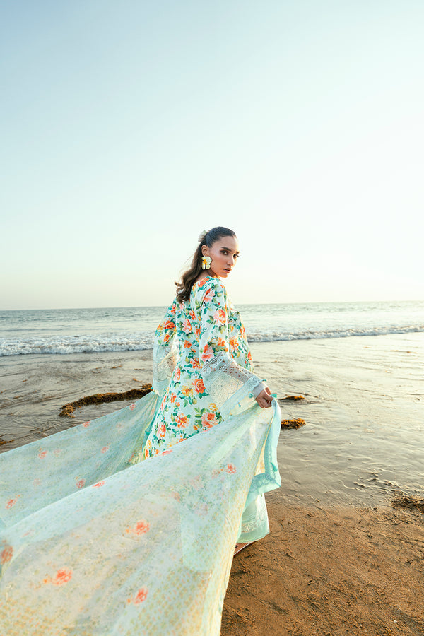 Sidra Fahad Lawn Kaari'25 (CARNATION)