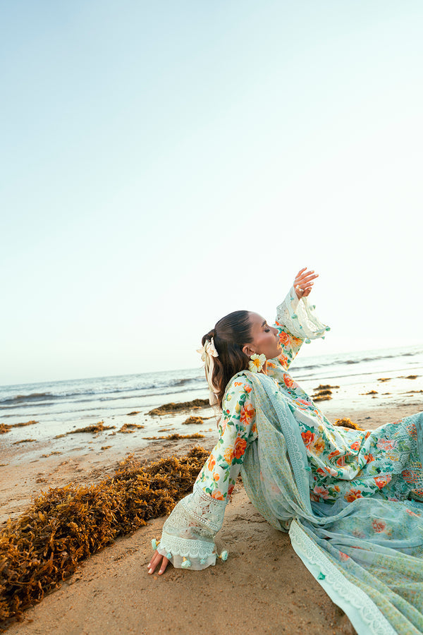 Sidra Fahad Lawn Kaari'25 (CARNATION)