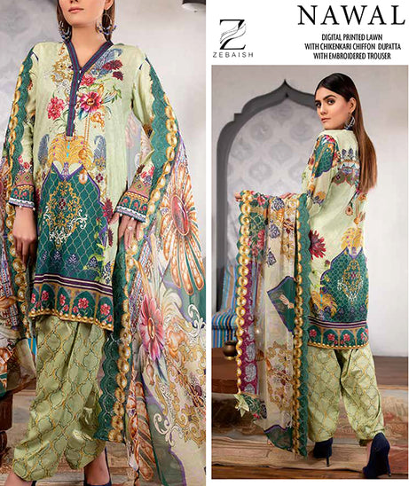 Zebaish Nawal Digital Lawn`20 ZN#3
