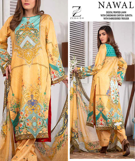 Zebaish Nawal Digital Lawn`20 ZN#5