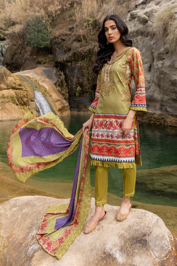 Iman Embroidered Lawn`22 D#2-A