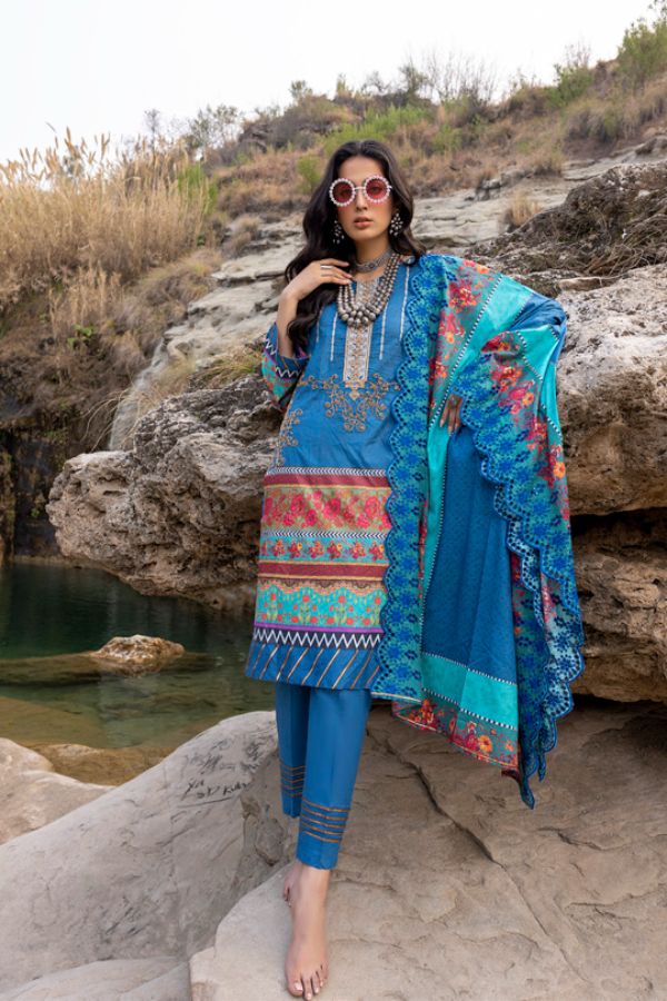 Iman Embroidered Lawn`22 D#2-B