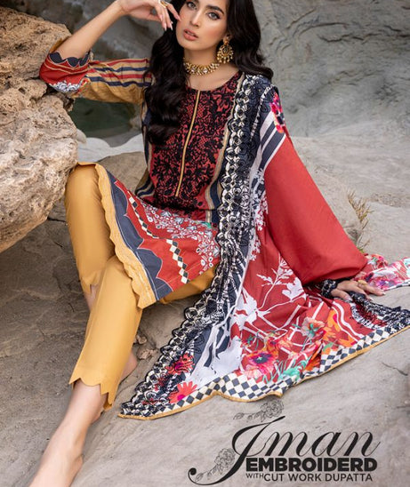 Iman Embroidered Lawn`22 D#6