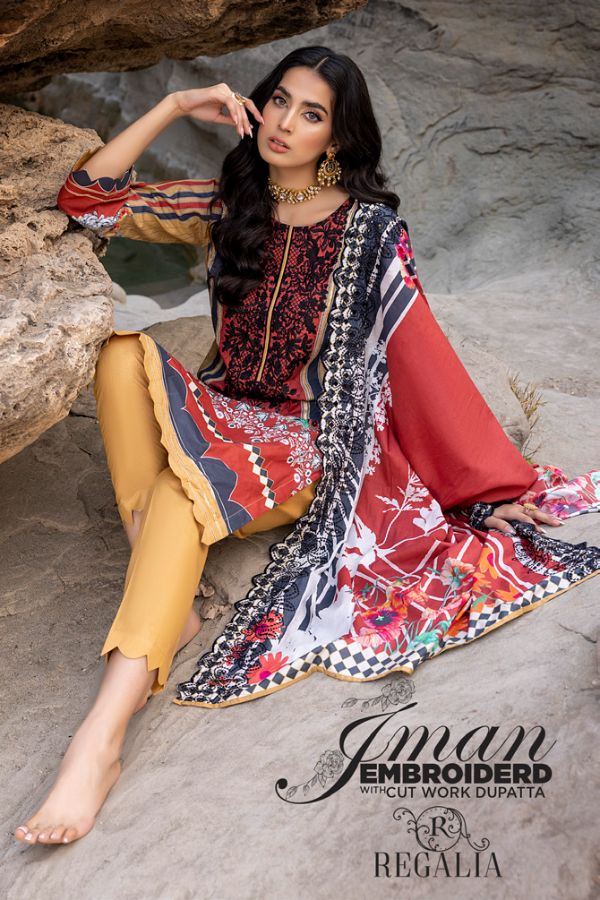Iman Embroidered Lawn`22 D#6