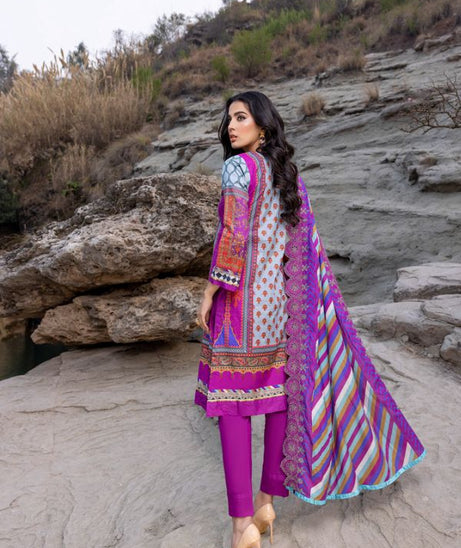 Iman Embroidered Lawn`22 D#7-B