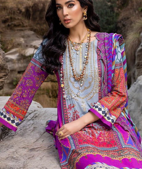 Iman Embroidered Lawn`22 D#7-B
