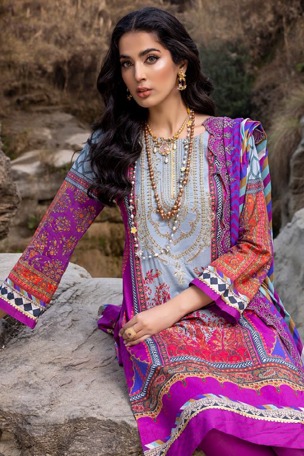 Iman Embroidered Lawn`22 D#7-B