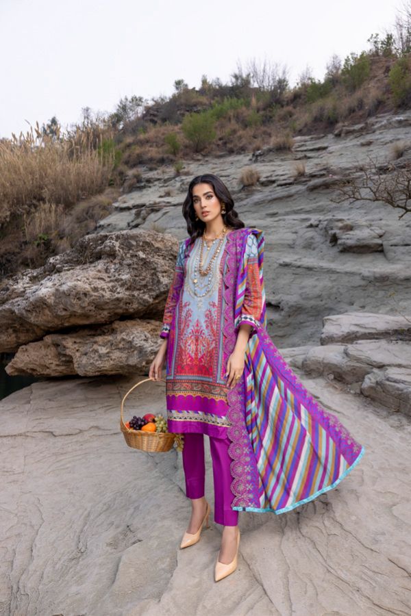 Iman Embroidered Lawn`22 D#7-B