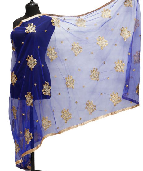 Indian Net Emb Dupatta D#4-C