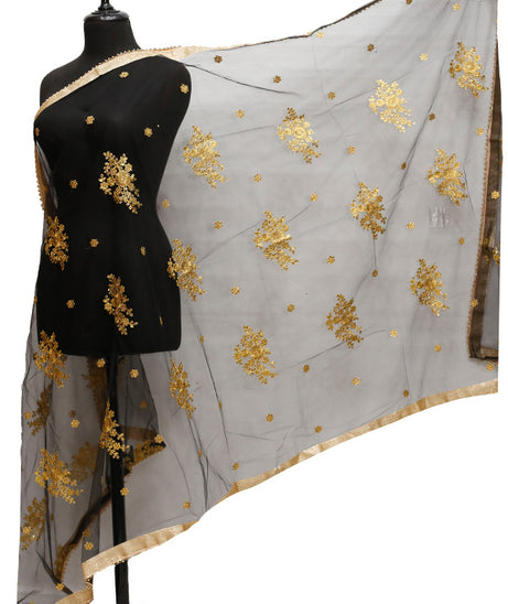 Indian Net Emb Dupatta D#4-D