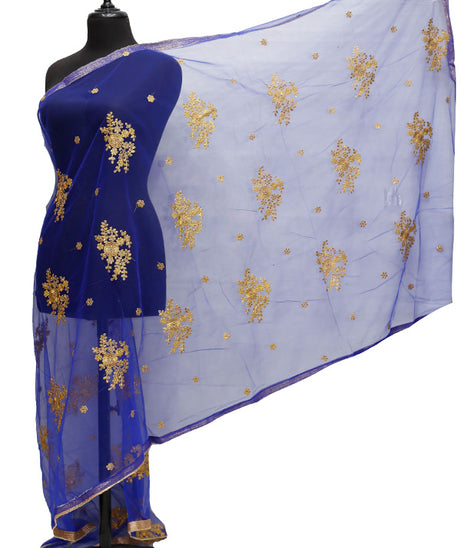 Indian Net Emb Dupatta D#5-D