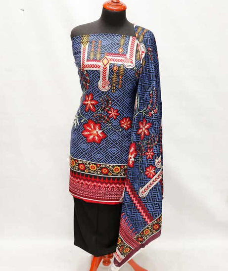 Ittehad German Linen'19 D#3014 Royal Blue