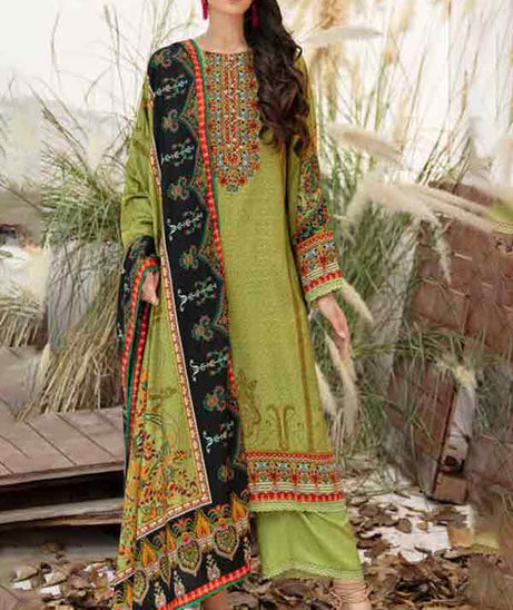 Ittehad Jhalak Linen`21 D#21510 (Green)