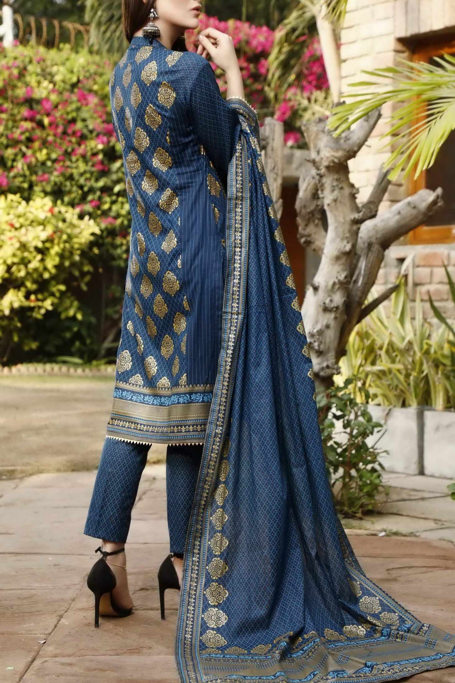 Daman Print Lawn`23 D#803 Blue