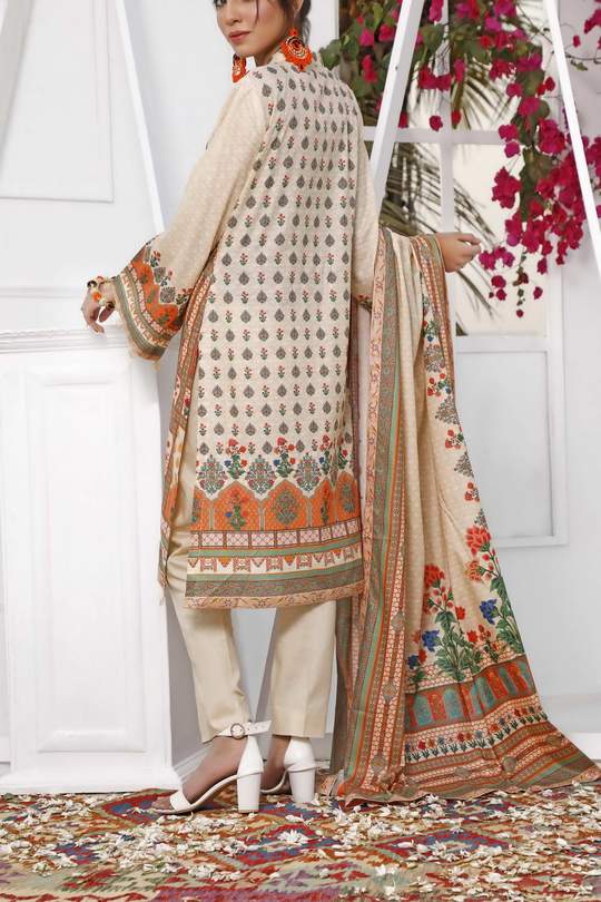 Jhalak Print Lawn`21 D#48 (Peach)