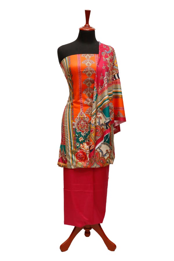 JJ Korean Print Linen`22 D#148 Sh Pink
