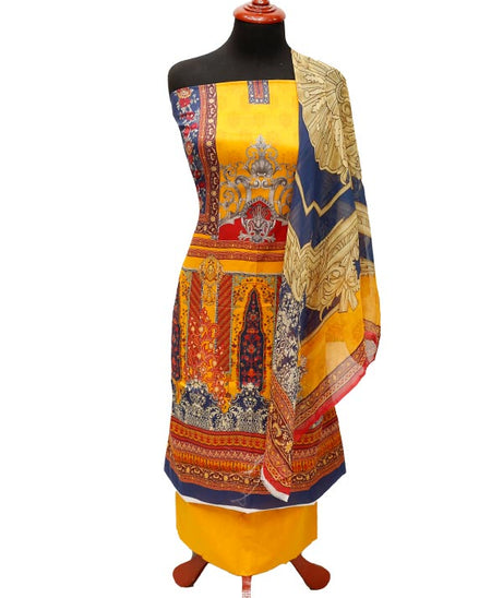 JJ Luxury Lawn C/Duptt'22 D#13149 Mustard