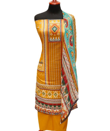 JJ Luxury Lawn C/Duptt'22 D#314 Mustard