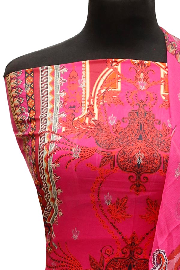 JJ Luxury Lawn C/Duptt'22 D#894 Pink