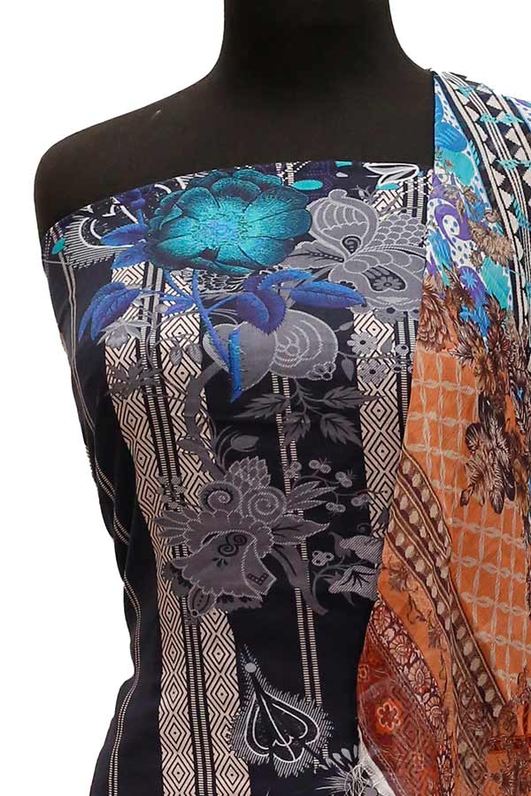 JJ Print Linen C/Dupatta'22 D#5018