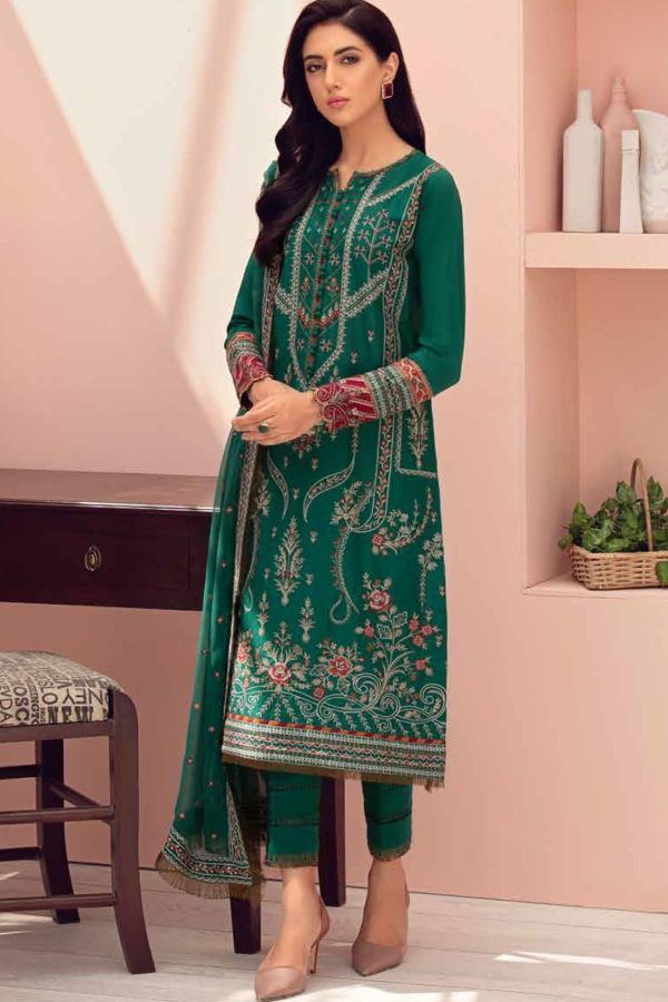 Jazmin Iris Embroidered Lawn'21 D#08