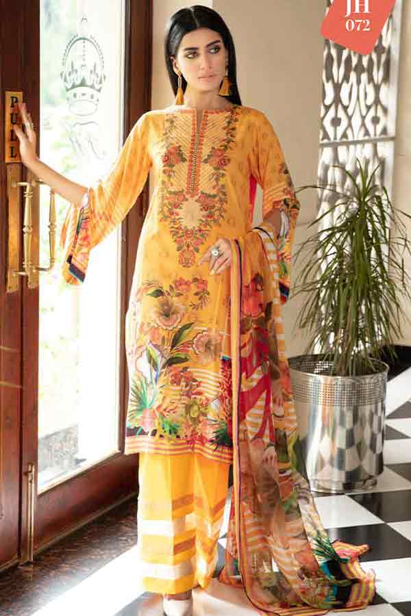 Johra Gul Bano S/Emb Linen`20 JH#72