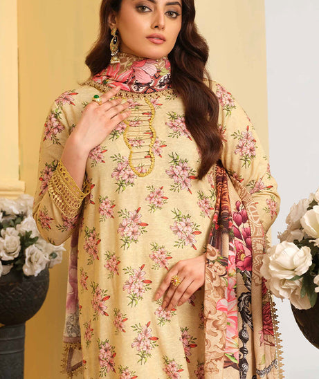 Johra Rosygrace Print Khaddar'24 JH#599