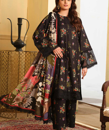 Johra Rosygrace Print Khaddar'24 JH#602