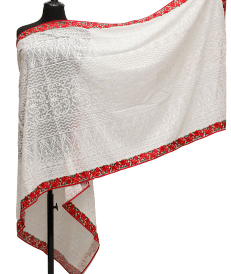 Georgette Chiffon Emb Dupatta D#2-C