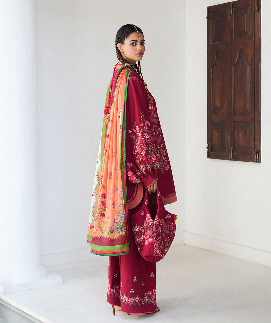 Jugnu By Hussain Rehar Unstitched Lawn'25 (Kunar)