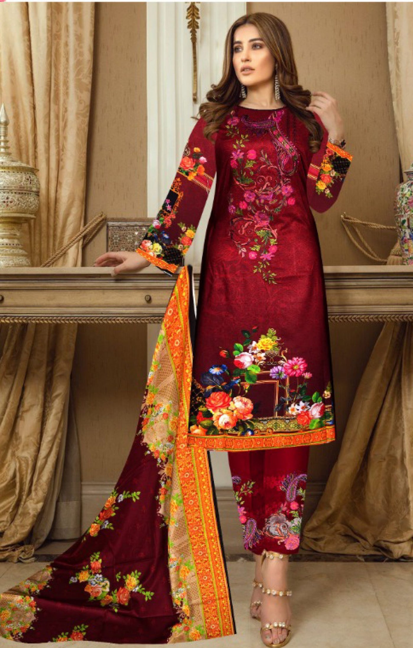 Khola &amp; Memuna D/Linen`20 (Maroon)
