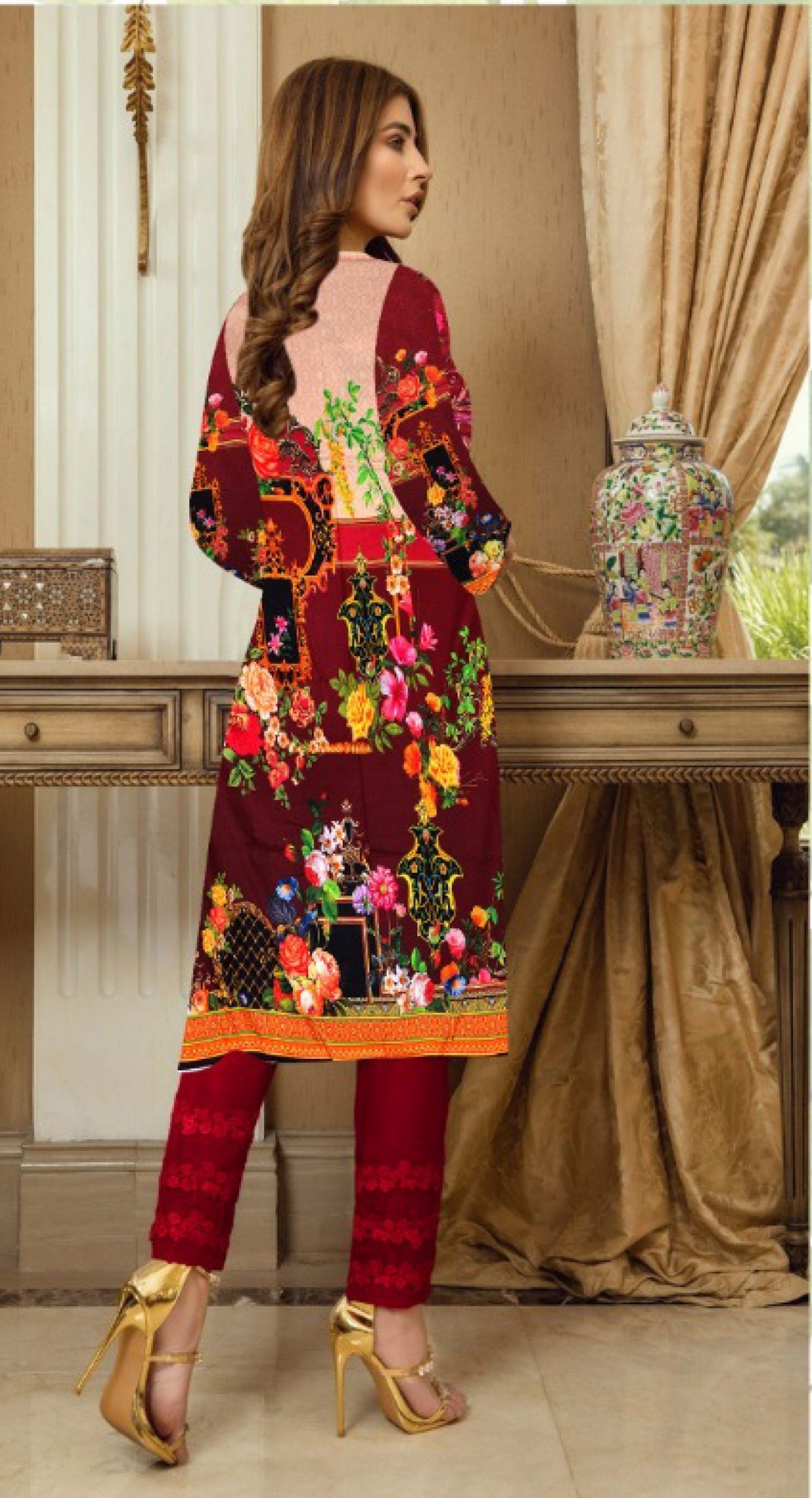 Khola &amp; Memuna D/Linen`20 (Maroon)