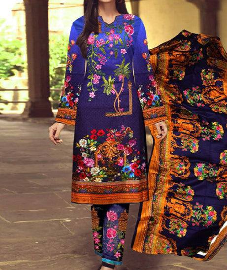 Khola &amp; Memuna D/Linen`20 (Royal Blue)