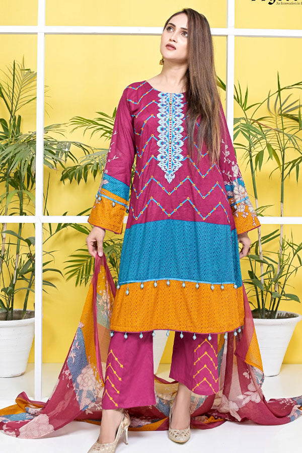 Khaddi Emb Lawn`21 D#03B V#2