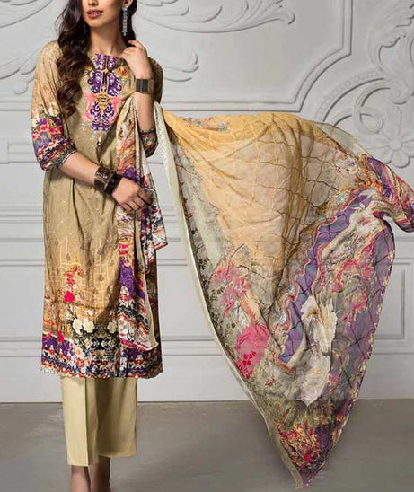 Kahawat Digital Emb Linen`20 D#2646