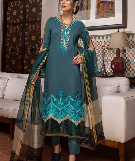 Kalyan Chikankari Collection'22 D Green