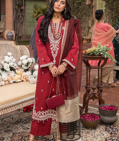 Kalyan Chikankari Collection'22 Red
